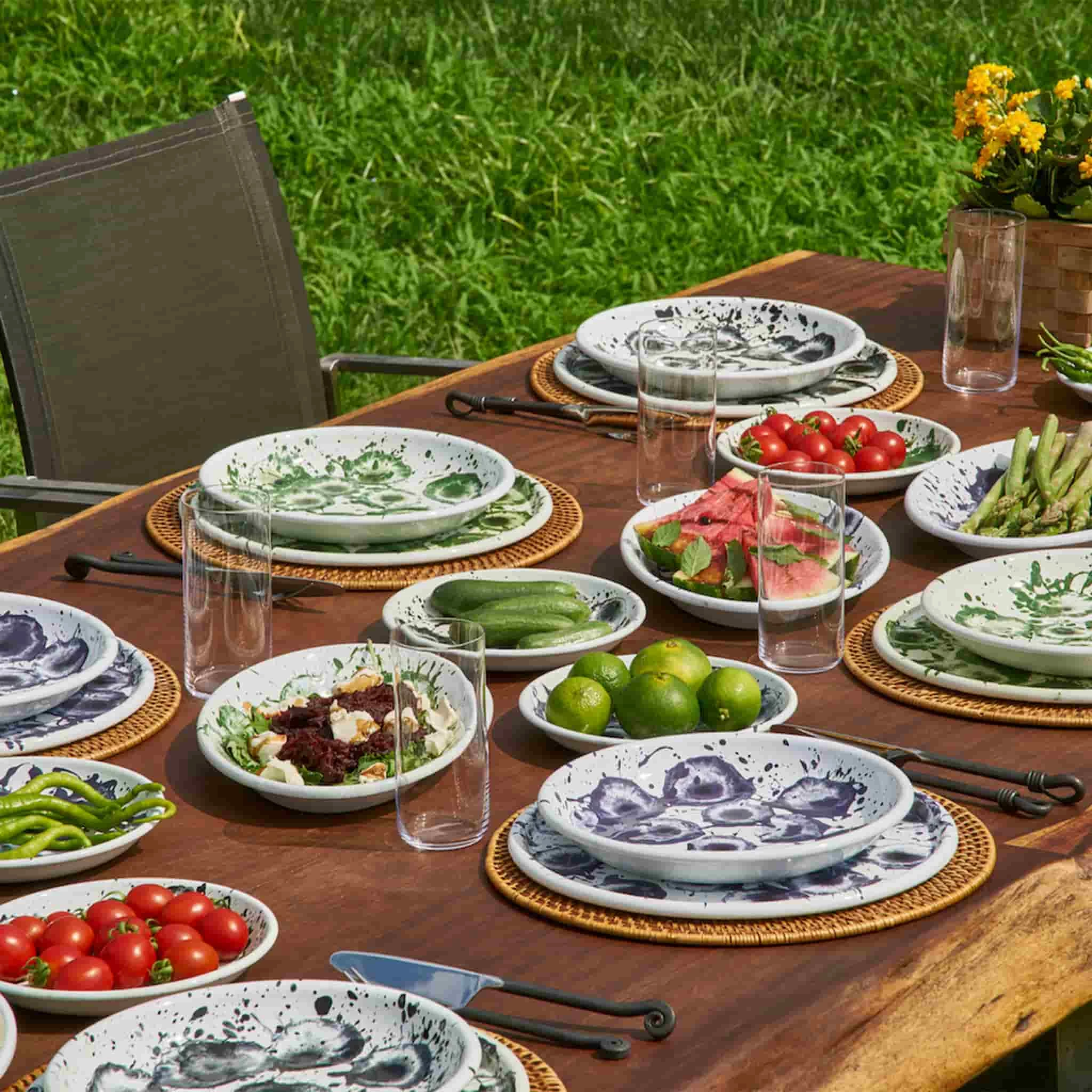 Kapka Splatter Madness Smalto Ovale Piatto Di Servizio Viola 31cm Smalto - Kapka 4 Kapka Splatter Madness Smalto Ovale Piatto Di Servizio Viola 31cm Smalto - Kapka - immagine 2