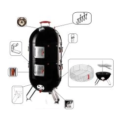 Cookware ProQ Frontier Elite 3in1 BBQ Smoker -Negozio al dettaglio stagionatura 2018 ProQ feaures