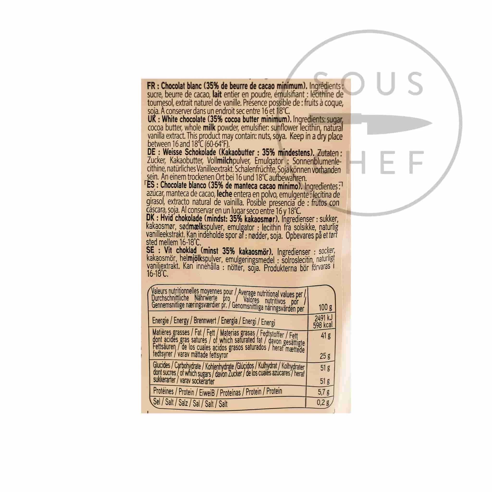 Cucinare Cioccolato Valrhona Ivoire Bianca Cioccolato Chips 7 Cucinare Cioccolato Valrhona Ivoire Bianca Cioccolato Chips - immagine 5