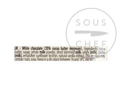 Valrhona Dulcey 35% Bionda Cioccolato Chips 250g -Negozio al dettaglio stagionatura AA0120 ValrhonaDulcey32 BlondeChocolateChips250gnutrition