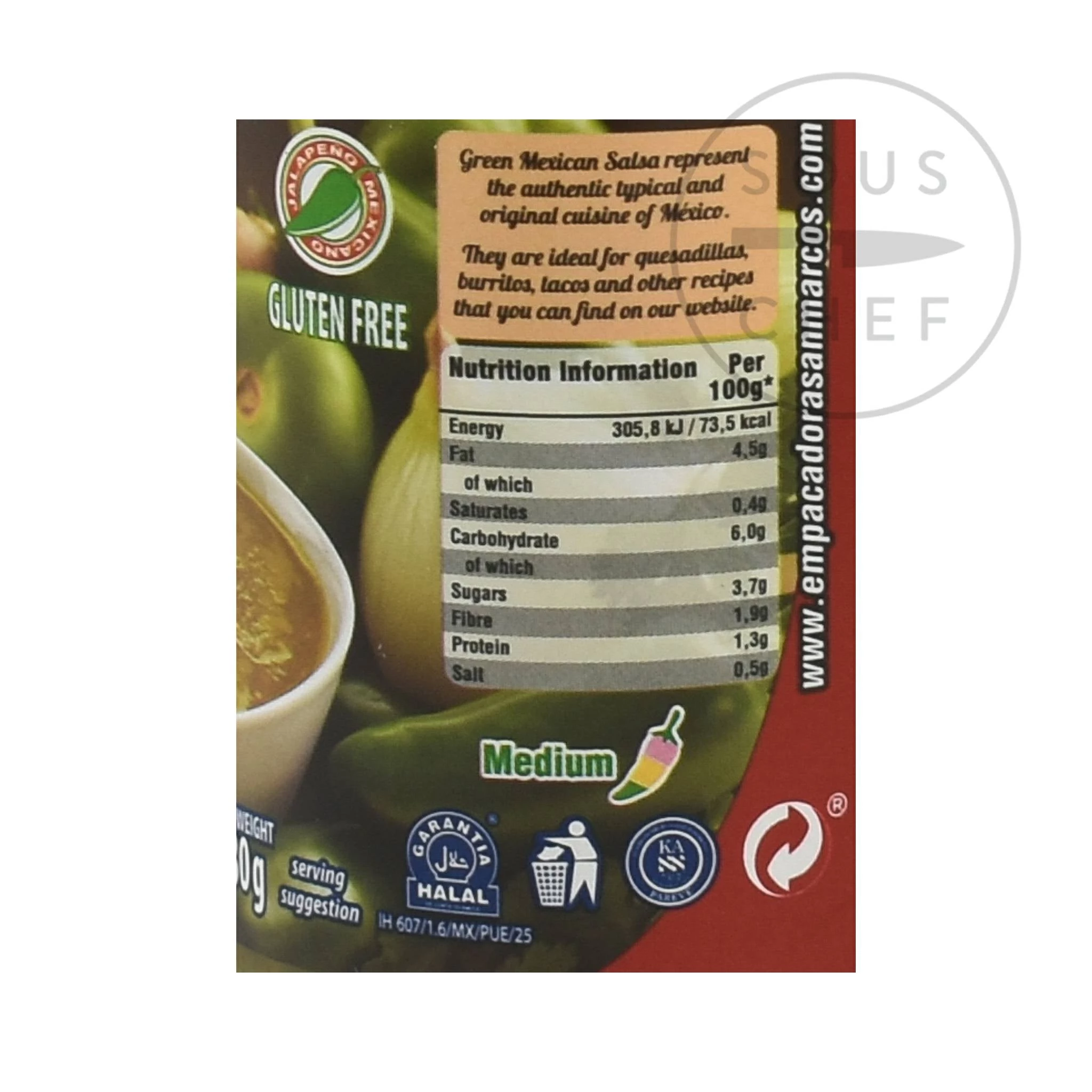 Ingredienti San Marcos Salsa Verde 230g 4 Ingredienti San Marcos Salsa Verde 230g - immagine 2