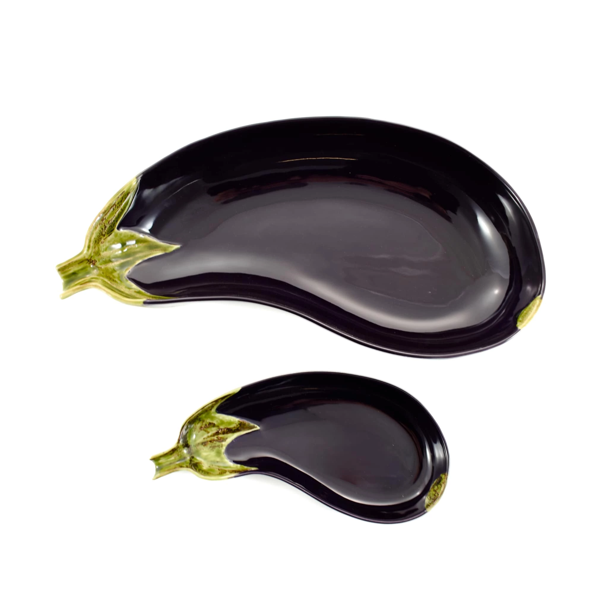 Bordallo Pinheiro Aubergine 24,5cm Platter 4 Bordallo Pinheiro Aubergine 24,5cm Platter - immagine 2