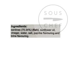 Conservas Catrineta Catrineta Sardines In Escabeche 81g Ingredienti -Negozio al dettaglio stagionatura BD0145 CatrinetaSardinesinEscabeche81g nutrition