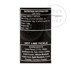 Ingredienti Ferns' Hot Lime Pickle 380g -Negozio al dettaglio stagionatura BO0021 Ferns HotLimePickle 1