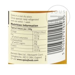 Opies Ingredienti Mango & Passione Frutta Compote 360g -Negozio al dettaglio stagionatura BO0199 Mango Passion Fruit Compote nutrition