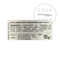 Belazu Zhoug 130g Ingredienti -Negozio al dettaglio stagionatura BZ0009 BelazuZhoug130g ingredient