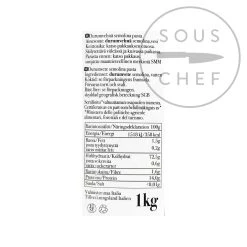 Dolce & Gabbana Dolce & Gabbana Gragnano IGP Spaghetti Lunghi 1kg Pasta, Riso & Noodles -Negozio al dettaglio stagionatura CI0016 Dolce GabbanaGragnaroIGPSpaghettiLunghi1kg nutritional 3