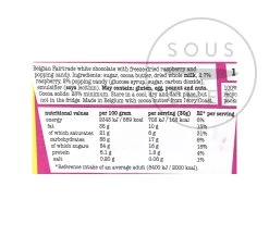Tony's Chocolonely Ingredienti Cioccolato Bianco Chocolonely Di Tony Con Lampone & Popping Caramella 180g -Negozio al dettaglio stagionatura CM0147 Tony sChocolonelyWhiteChocolatewithRaspberry PoppingCandy180gnutrition