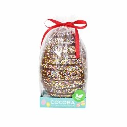 Cocoba Chocolate Cocoba Cioccolato Cocoba Vegan Cioccolato Uovo Di Pasqua Con Sprinkles 250g