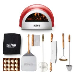 Cookware Delivita Pizzaiolo Collection Starter Set -Negozio al dettaglio stagionatura ChilliRedPizzaiolo