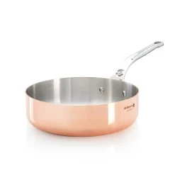 De Buyer Pentole De Acquirente Inocuivre Rame Dritto Lato Saute Pan Con Manico In Acciaio Inox 24cm