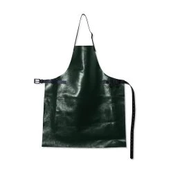 Dutchdeluxes Leather BBQ Apron In Metallic Green Cookware