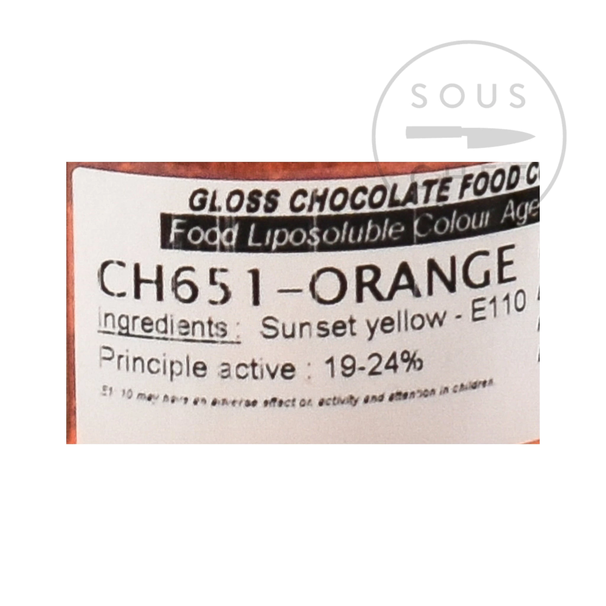 Deco Relief Orange Gloss Colore Del Cibo Per Il Cioccolato 20g Ingredienti 4 Deco Relief Orange Gloss Colore Del Cibo Per Il Cioccolato 20g Ingredienti - immagine 2