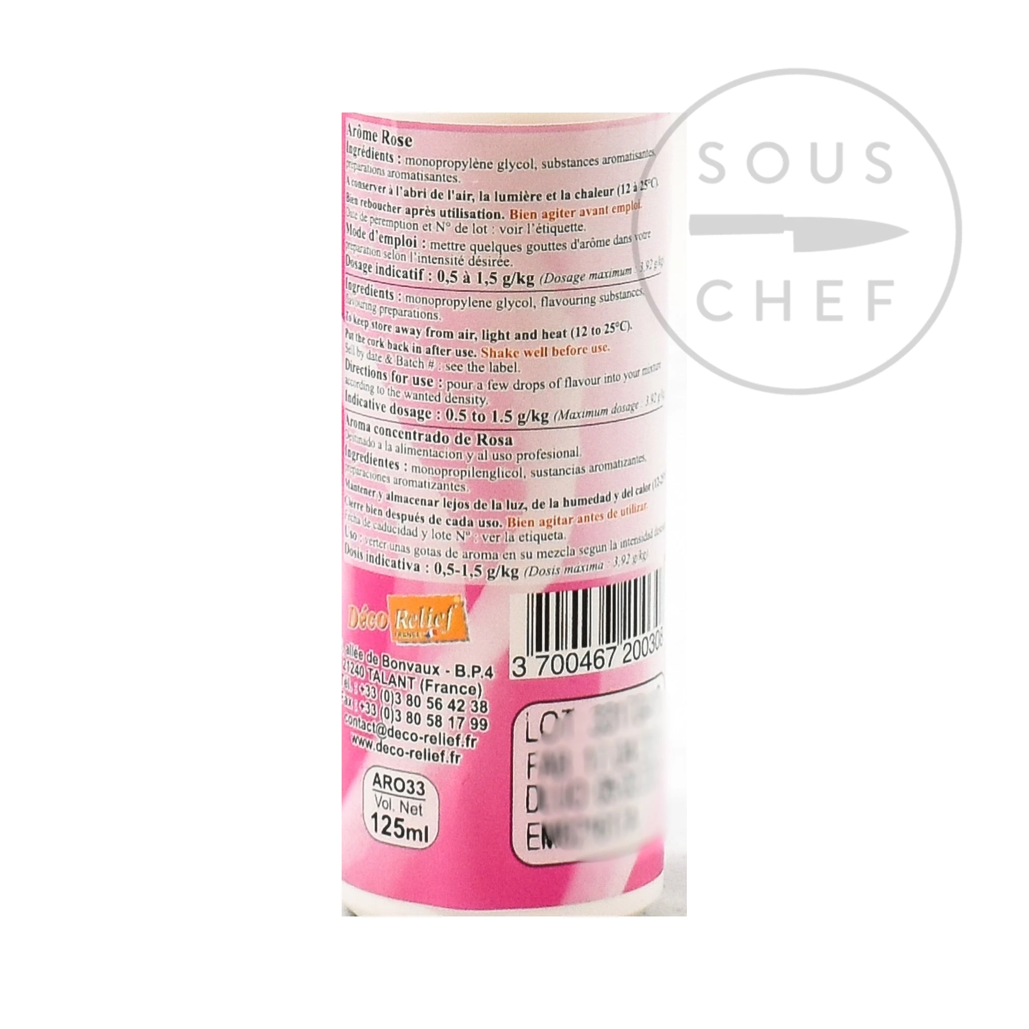 Deco Relief Ingredienti Sapore Di Rosa Concentrato 125ml 5 Deco Relief Ingredienti Sapore Di Rosa Concentrato 125ml - immagine 3