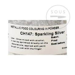 Deco Relief Caviglioso Metallico Sparkling Argento Polvere Colore Degli Alimenti 25g Ingredienti 11 Deco Relief Caviglioso Metallico Sparkling Argento Polvere Colore Degli Alimenti 25g Ingredienti -Negozio al dettaglio stagionatura DE0129 EdibleMetallicSparklingSilverPowderFoodColour 1