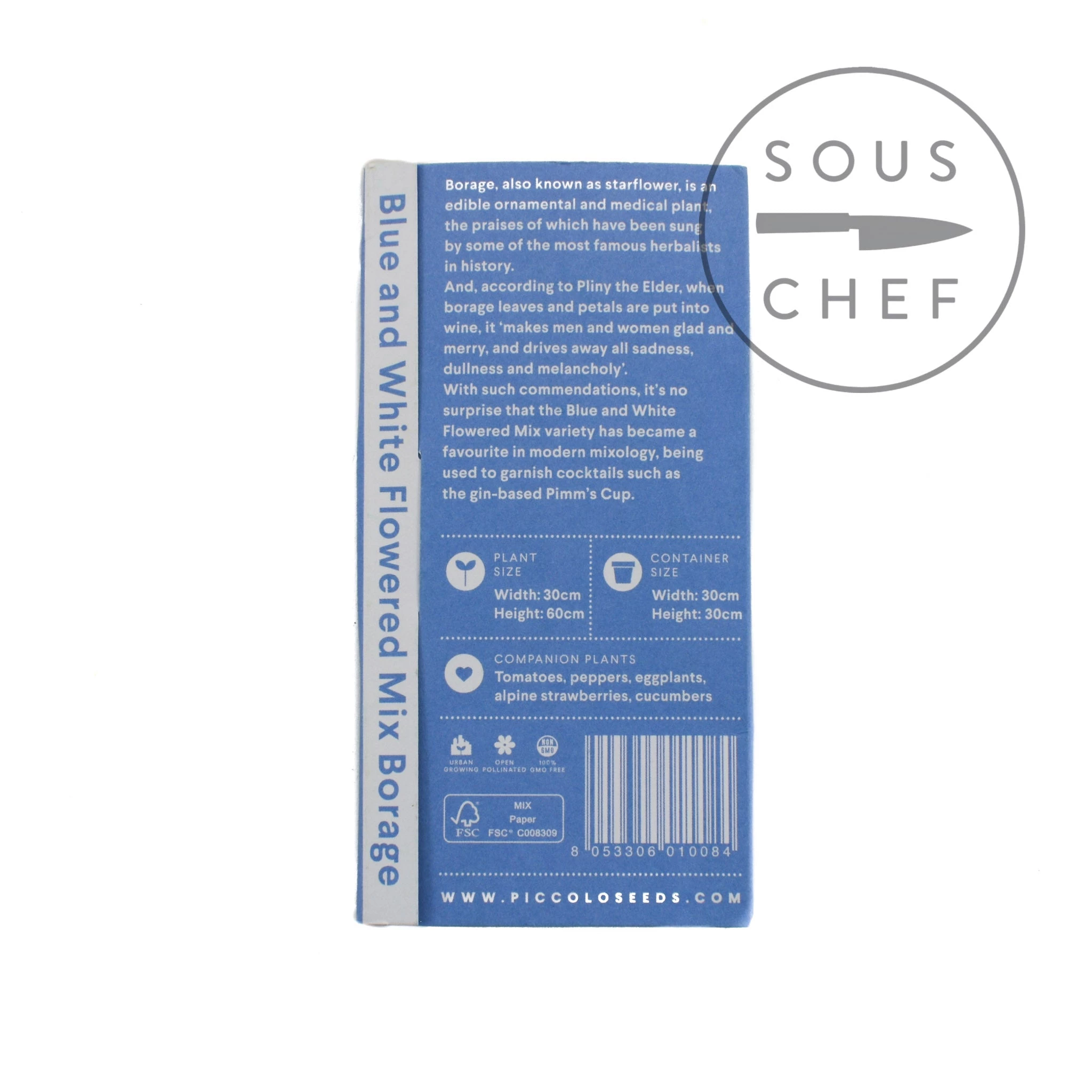 Piccolo Bianco E Blu Borragine Misto Semi Di Fiore Commestibili Ingredienti 4 Piccolo Bianco E Blu Borragine Misto Semi Di Fiore Commestibili Ingredienti - immagine 2