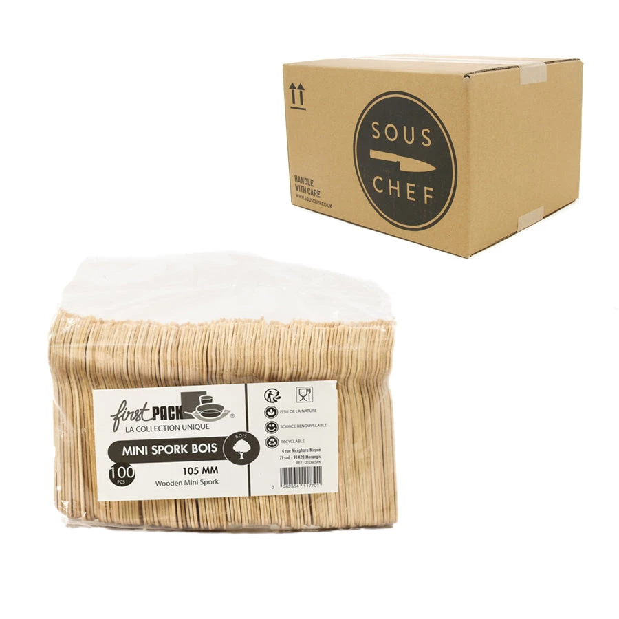 Sporchi Di Legno Monouso Sous Chef Da Tavola 10,5cm 5 Sporchi Di Legno Monouso Sous Chef Da Tavola 10,5cm - immagine 3