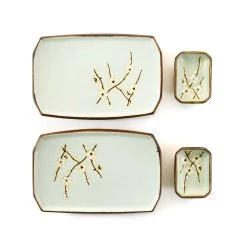 Kiji Stoneware & Ceramics Kiji Stoneware & Ceramica Sakura Blossom Sushi Set Da Tavola
