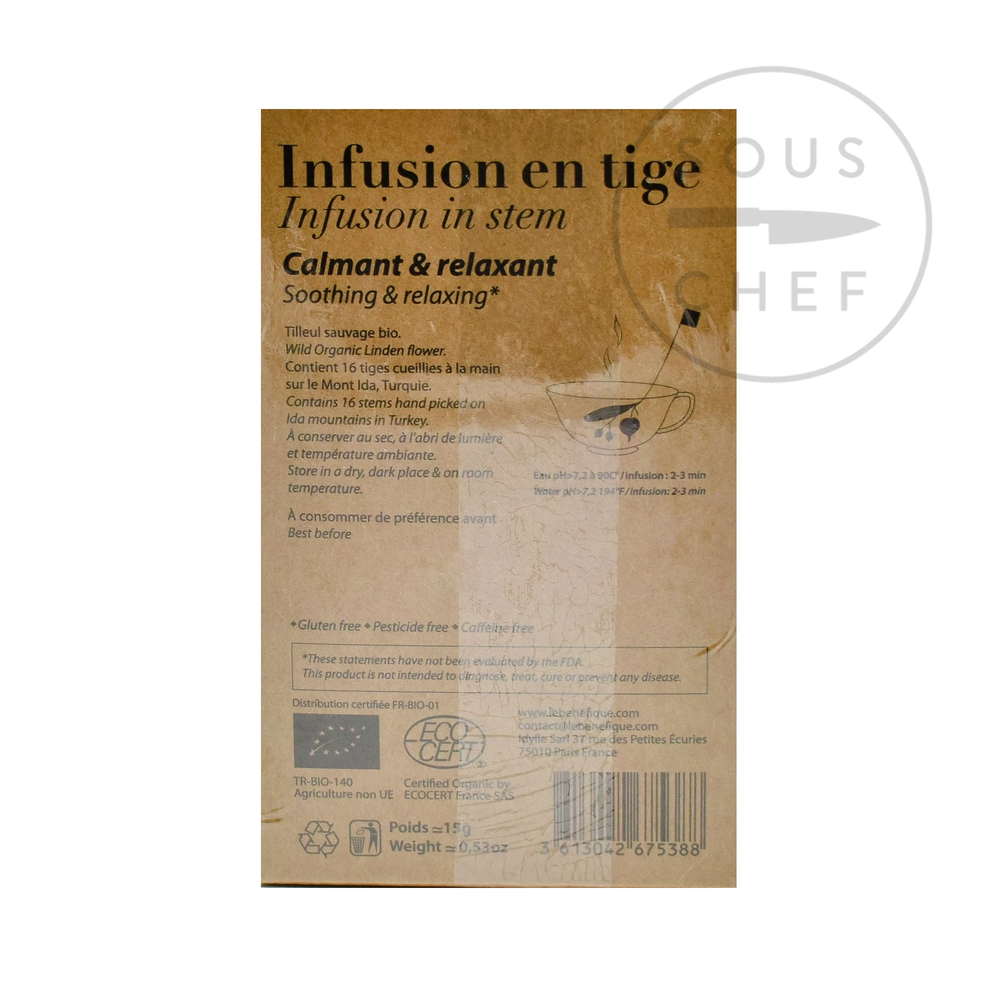 Steli Di Tè A Base Di Erbe Di Calce Biologica Le Benefique 3 Steli Di Tè A Base Di Erbe Di Calce Biologica Le Benefique - immagine 2