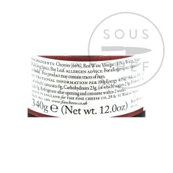 The Fine Cheese Co Il Formaggio Fine Co Ingredienti Ciliegie Sottaceto 340g -Negozio al dettaglio stagionatura FC0057 PickledCherries340g nutrition