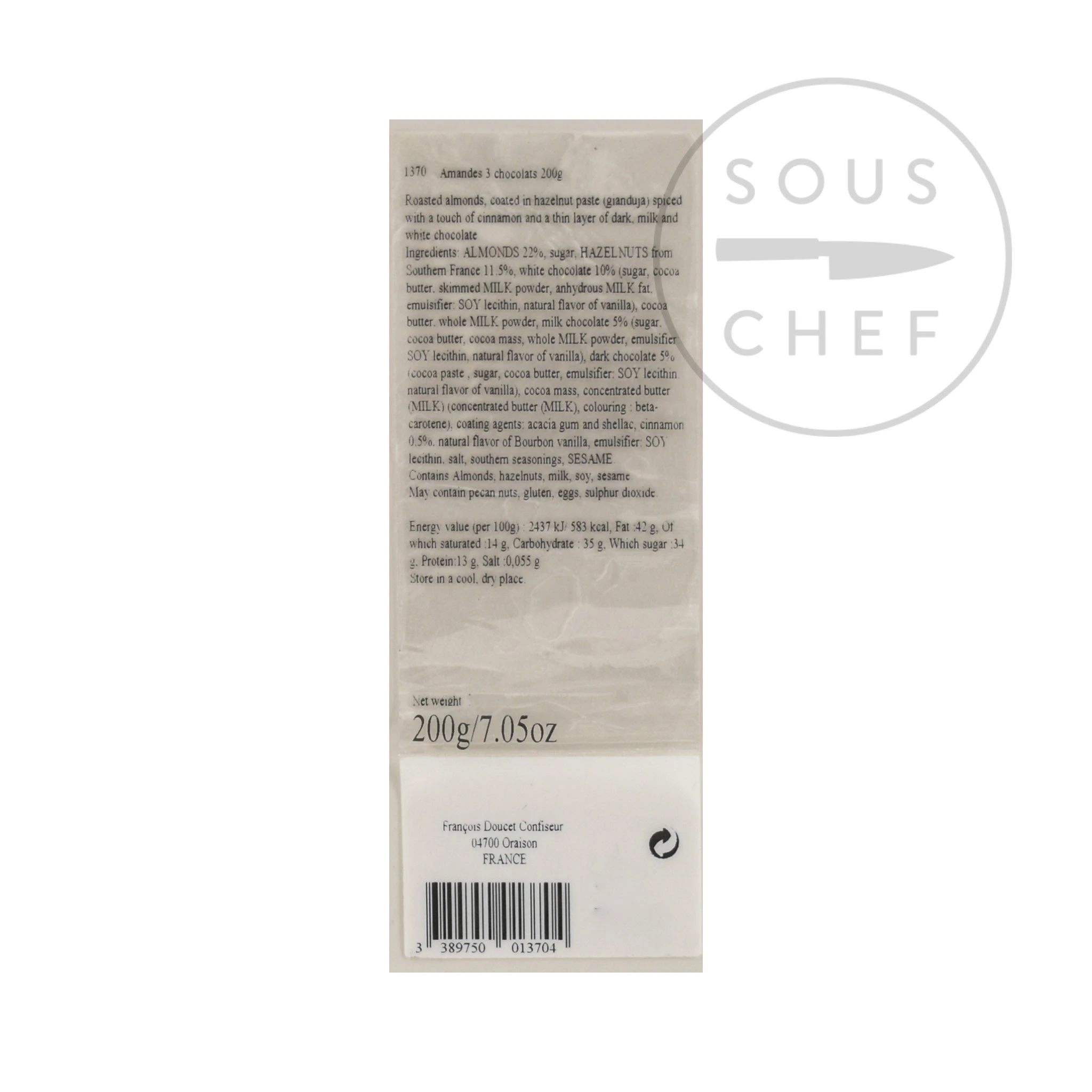 Ingredienti Francois Doucet Mandorle Al Cioccolato Assortite 4 Ingredienti Francois Doucet Mandorle Al Cioccolato Assortite - immagine 2