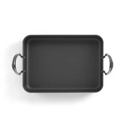 Samuel Groves Sirena Difficile Anodizzato Arrosto Piatto Con Maniglie Cast -Negozio al dettaglio stagionatura GR0050 MermaidHardAnodised16RoastingDishWithCastHandles2