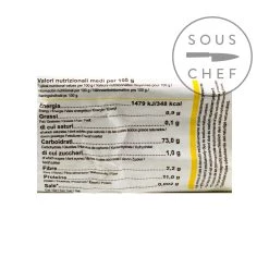 Dalla Giovanna 000 Farina Di Pasta -Negozio al dettaglio stagionatura GU0330B DallaGiovanna000PastaFlour 5kg nutrition