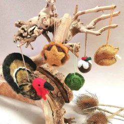 Felt So Good Sentito Così Buona Cena Di Natale Feltro Albero Decorazioni X 4 Regali -Negozio al dettaglio stagionatura Handmade felt tina Turkey Grub Location