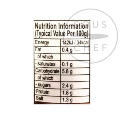 HN Kimchi 369g -Negozio al dettaglio stagionatura ID0027 Kimchi369g nutrition 2