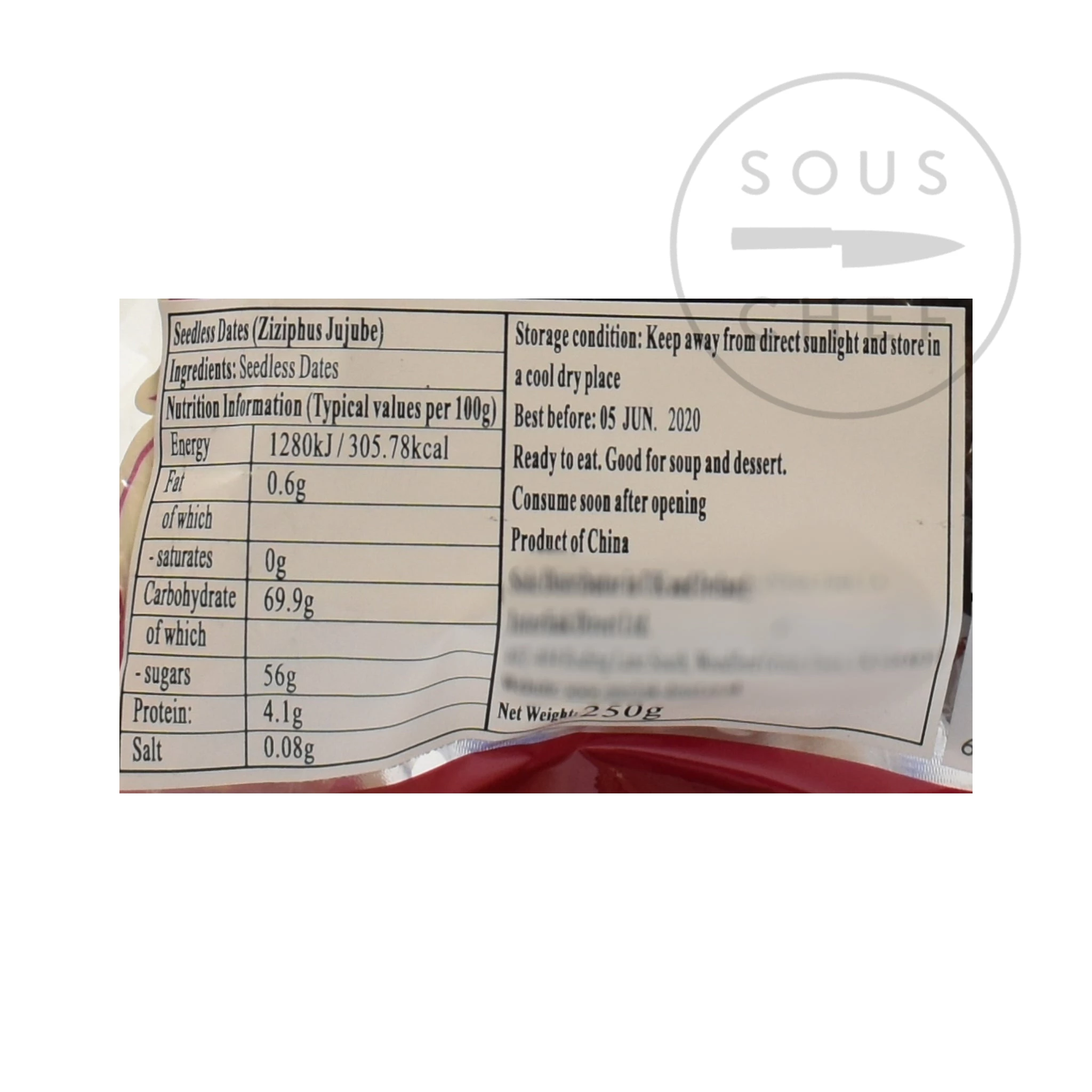Interlink Dryed & Freeze Jujube Frutta Secca - Rosso Cinese Data 250g 4 Interlink Dryed & Freeze Jujube Frutta Secca - Rosso Cinese Data 250g - immagine 2