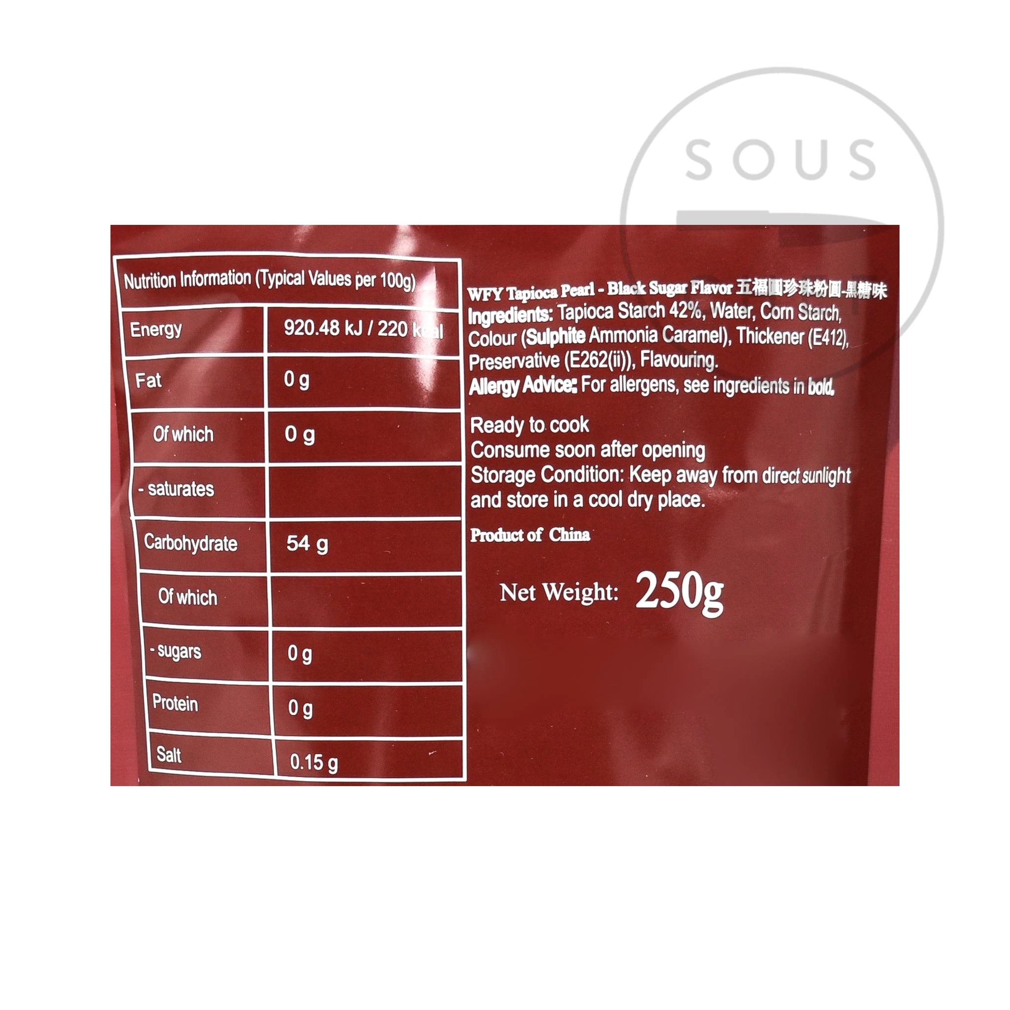 WuFuYuan Quick Cook Black Tapioca Pearls 250g 5 WuFuYuan Quick Cook Black Tapioca Pearls 250g - immagine 3