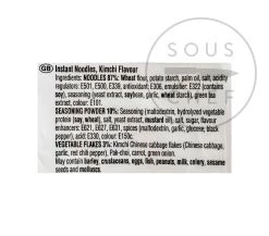 Ingredienti Nongshim Kimchi Ramyun Noodles X 20 Confezioni 7 Ingredienti Nongshim Kimchi Ramyun Noodles X 20 Confezioni -Negozio al dettaglio stagionatura ID0145 NongshimKimchiRamyunNoodlesx20packsnutrition