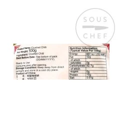 ZF Crushed Chilli Flakes 100g Ingredienti -Negozio al dettaglio stagionatura ID0149 CrushedChilliFlakes100g 1