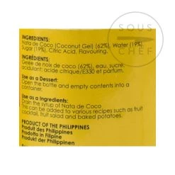 Buenas Cocco Gel 340g Ingredienti -Negozio al dettaglio stagionatura ID0215 BuenasCoconutGel 2