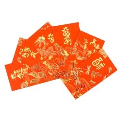 Chinese Tableware Cinan Tableware Cinese Tableware Cinese Capodanno Buste Rosse - 6 Pack