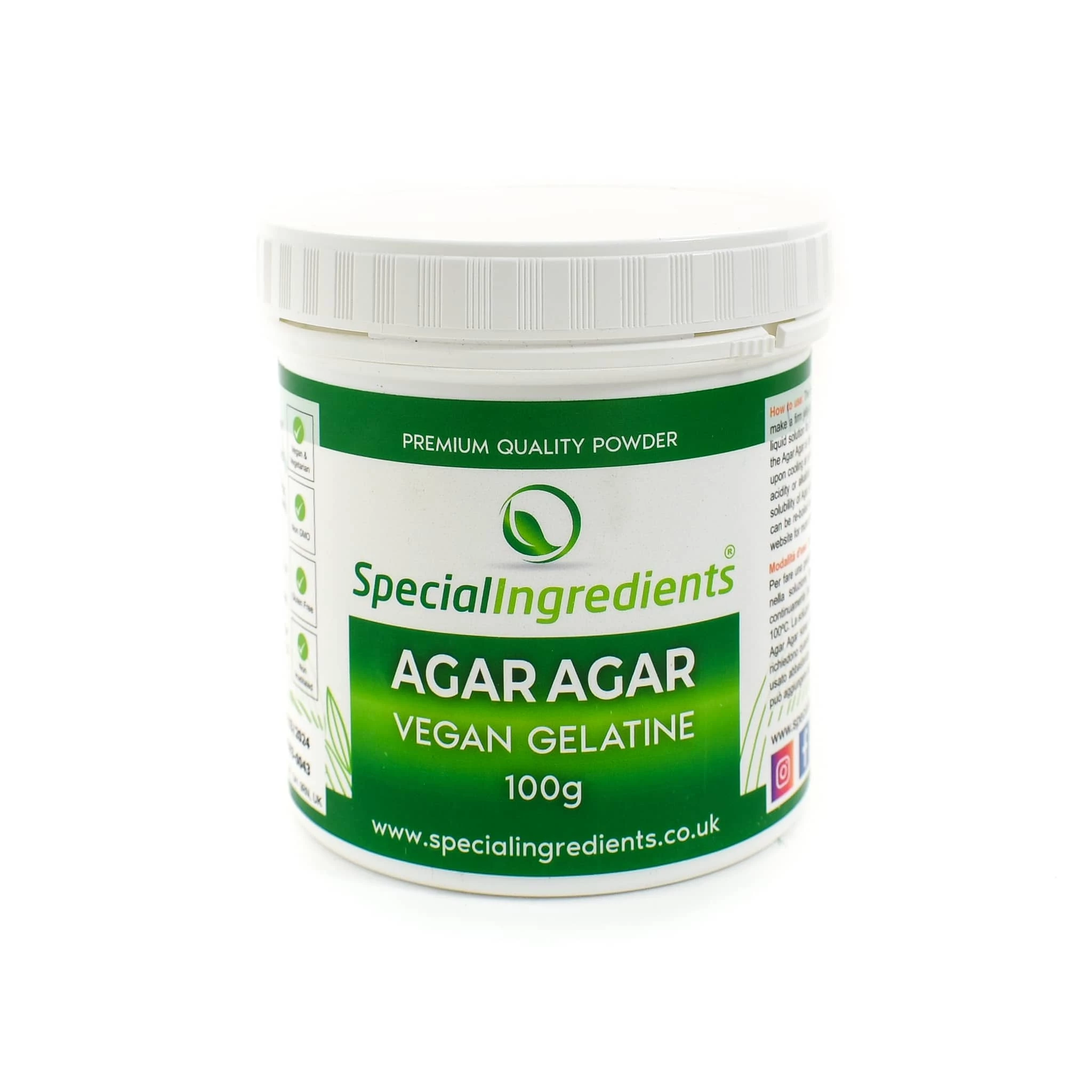 Special Ingredients Ingredienti Speciali Ingredienti Agar Agar 100g 3 Special Ingredients Ingredienti Speciali Ingredienti Agar Agar 100g