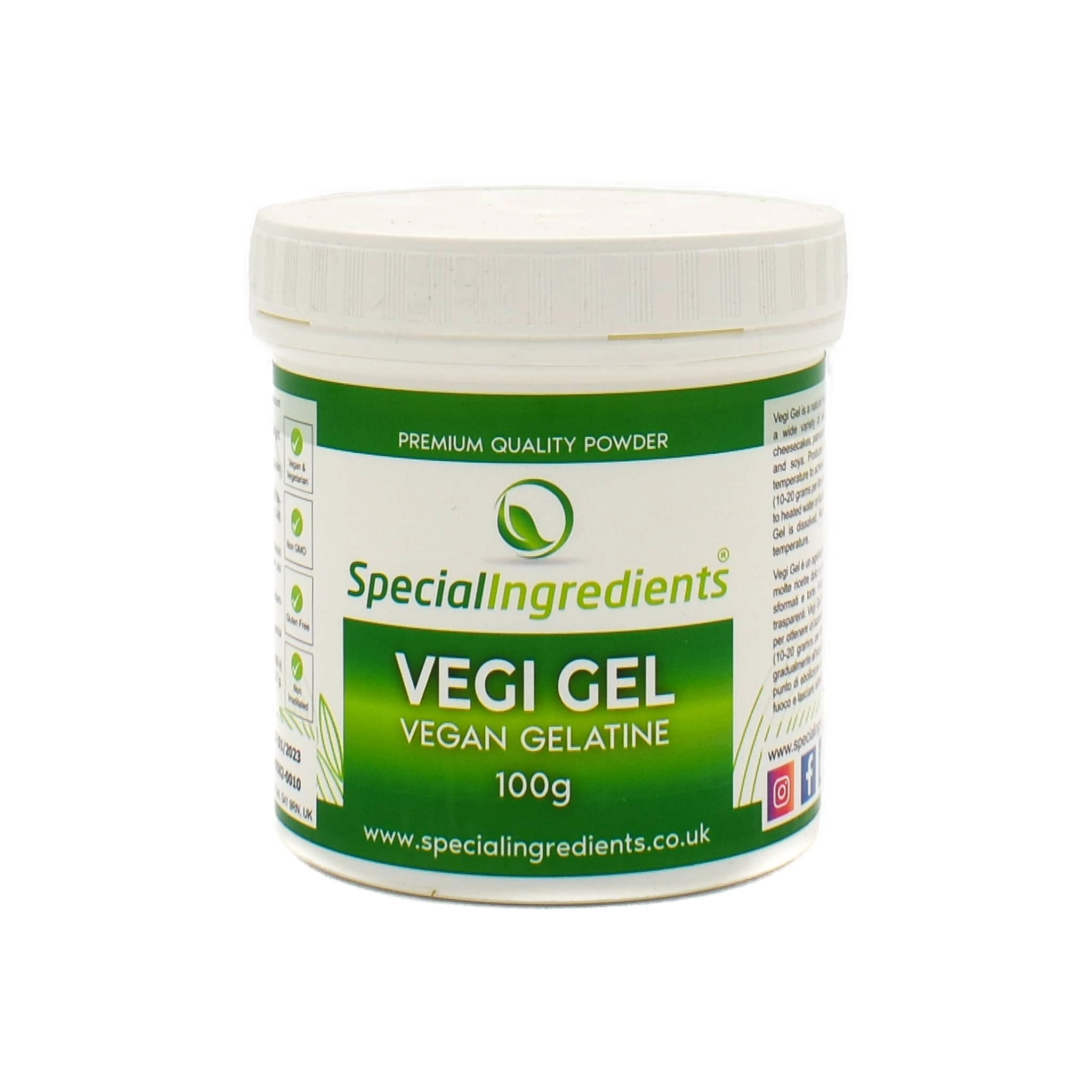 Special Ingredients Ingredienti Speciali Ingredienti Vegi Gel 100g 3 Special Ingredients Ingredienti Speciali Ingredienti Vegi Gel 100g