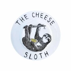 Jimbob Art Cheese Sloth Side Plate 20cm Da Tavola