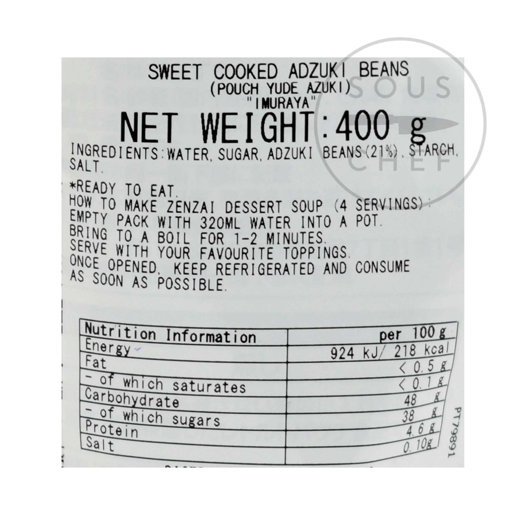 Imuraya Dolce Azuki Fagioli Cuociti 400g 4 Imuraya Dolce Azuki Fagioli Cuociti 400g - immagine 2