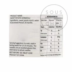 Fish Ingredienti Pesce Ben Marca Patata Dolce Vermicelli -Negozio al dettaglio stagionatura JZ0002 FishWellBrandSweetPotatoVermicelli BoP