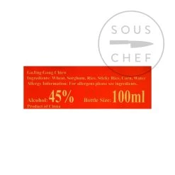 Gujinggong Chiew Bottiglia Rossa Baijiu 45% 100ml -Negozio al dettaglio stagionatura JZ0015 GujinggongChiewRedBottleBaijiu45 BoP