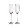 BarCraft Ribbed Champagne Flutes 220ml Set Di 2