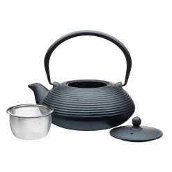 La Cafetiere Teiera In Ghisa Nera 900ml -Negozio al dettaglio stagionatura KI0086 BlackCastIronTeapot900ml var