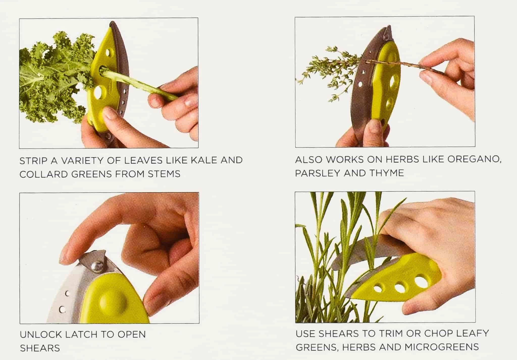 Cookware Chef'n Kale & Herb Stripper Con Cutter 4 Cookware Chef'n Kale & Herb Stripper Con Cutter - immagine 2