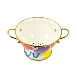 Kapka Astratto Smalto Colander 22cm Pentole -Negozio al dettaglio stagionatura KP0025 Abstract Enamel Colander top