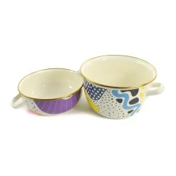 Kapka Cookware Astratto Smalto Mussel Pot -Negozio al dettaglio stagionatura KP0027 AbstractEnamelMusselPot 2