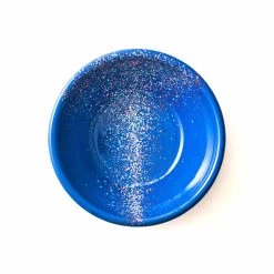 Kapka Splatter Fest Enamel Bowl Cobalt Blue
