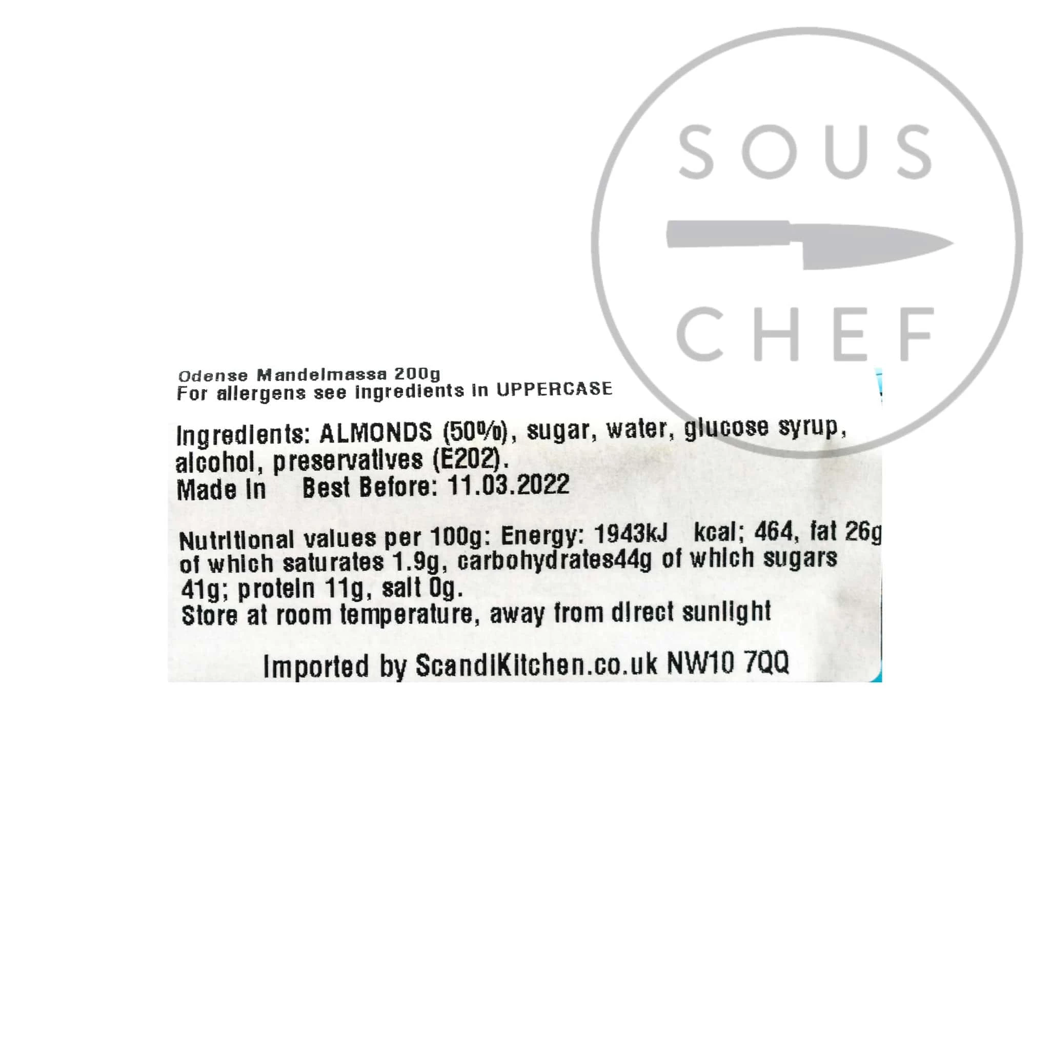 Ingredienti Odense Almond Paste 200g 4 Ingredienti Odense Almond Paste 200g - immagine 2