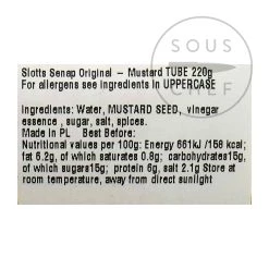 Slotts Slots Originale Swedish Mostarda Tubo 220g Ingredienti 5 Slotts Slots Originale Swedish Mostarda Tubo 220g Ingredienti -Negozio al dettaglio stagionatura KT0023 SlottsOriginalSwedishMustardTube220g BoP