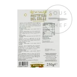 Pastificio Del Colle Rainbow Striped Farfalle 250g -Negozio al dettaglio stagionatura LL0004 PastificioDelColleRainbowStripedFarfalle250g nutrition
